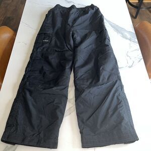Mambosok Snow Pants Youth L Black Snowboard Skiing Elastic Waist Insulated Cargo